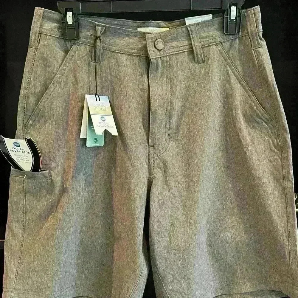 Ocean Coast Mens Gray Heather Shorts Inseam 8.5” Waist 30 Brand New Super Comfy